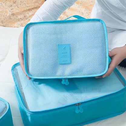 Trave Packing Cubes 7 Set Travel Organizer Bags Trip Compression Bags Luggage Packing Cubes for Suitcases Travel Accessories (Black)