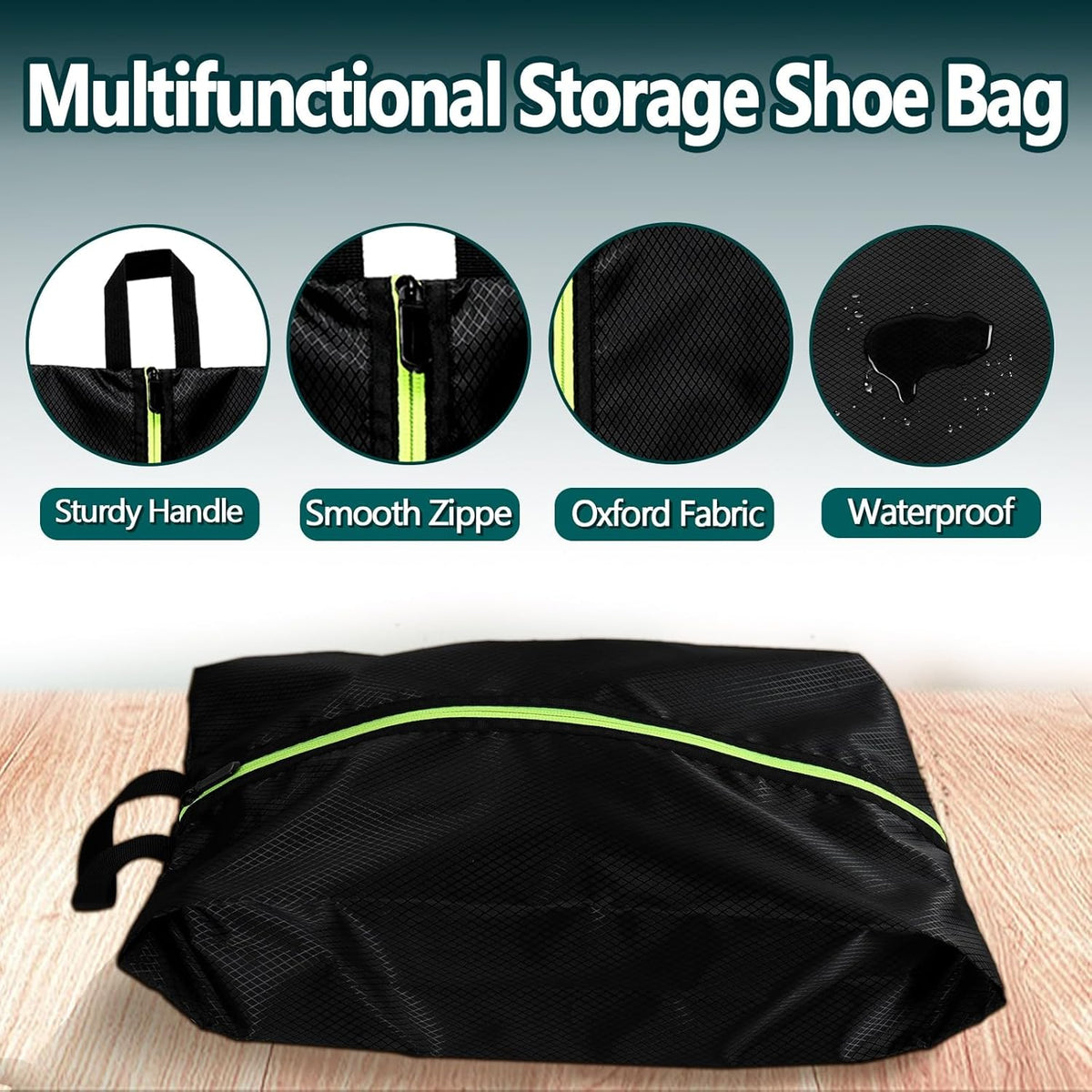 Shoe Bags for Travel - Set of 3 Pack Large Capacity Oxford Fabric Shoe Bags, Multi-Functional Dust-Proof and Waterproof Men & Women Travel Shoe Bag (Pink)