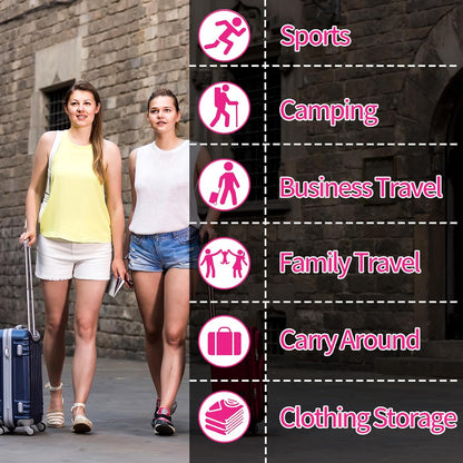 Shoe Bags for Travel - Set of 3 Pack Large Capacity Oxford Fabric Shoe Bags, Multi-Functional Dust-Proof and Waterproof Men & Women Travel Shoe Bag (Pink)