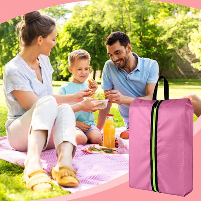 Shoe Bags for Travel - Set of 3 Pack Large Capacity Oxford Fabric Shoe Bags, Multi-Functional Dust-Proof and Waterproof Men & Women Travel Shoe Bag (Pink)
