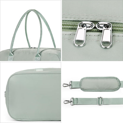 Weekender Bag for Women, Large Overnight Bag Canvas Travel Duffel Bag Carry On Tote with Shoe Compartment 21" 3Pcs Set