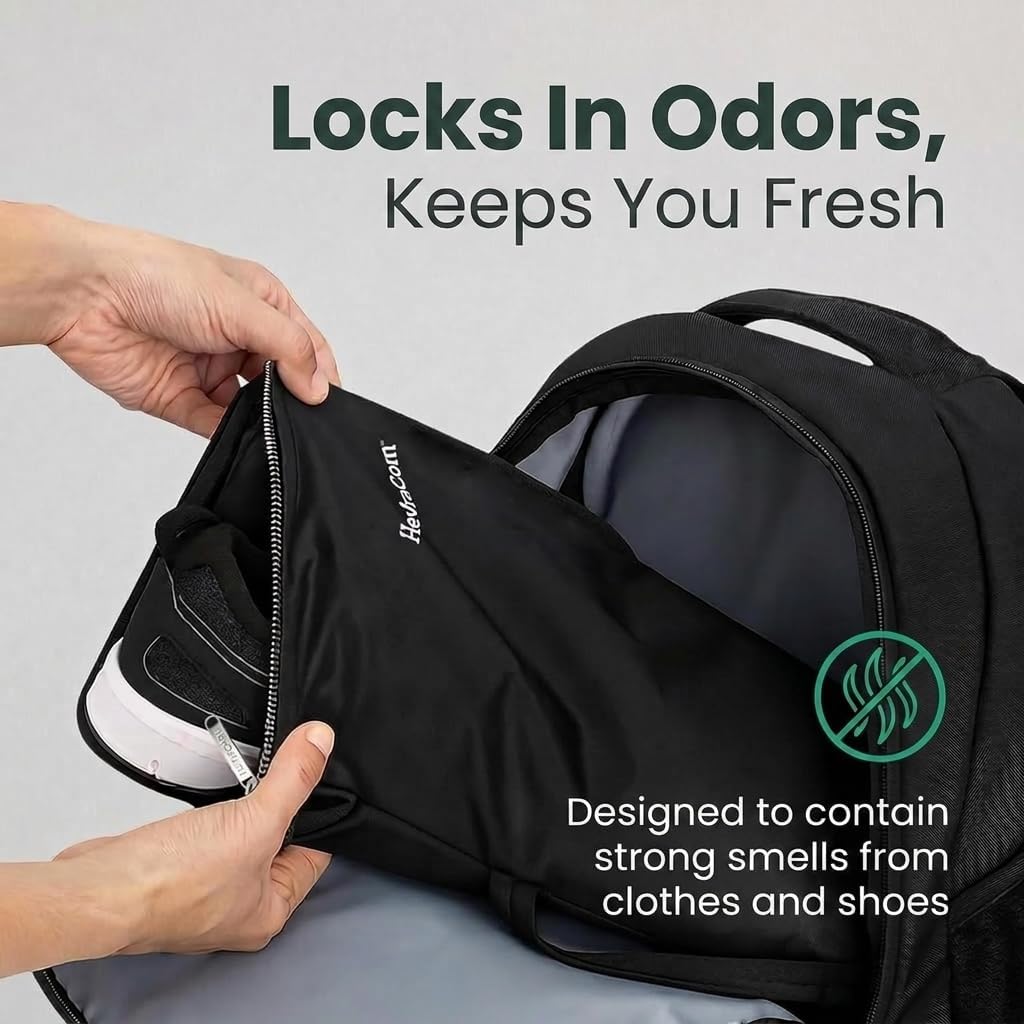 Waterproof Laundry Bag Travel for Wet Clothes - Odor-Proof Waterproof Bag for Wet Swimsuit, Travel Laundry Bags for Dirty Clothes, Swimsuits & Workout Gear with Rust-Resistant Zipper & Hooks