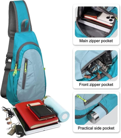 Small Sling Bag, Lightweight Crossbody Backpack for Men Women, Shoulder Bag for Sports and Outdoor