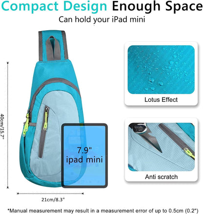 Small Sling Bag, Lightweight Crossbody Backpack for Men Women, Shoulder Bag for Sports and Outdoor