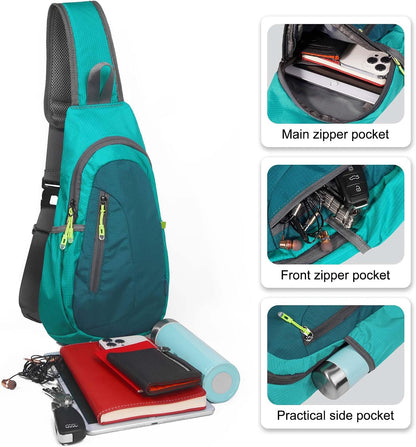 Small Sling Bag, Lightweight Crossbody Backpack for Men Women, Shoulder Bag for Sports and Outdoor