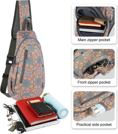 Small Sling Bag, Lightweight Crossbody Backpack for Men Women, Shoulder Bag for Sports and Outdoor