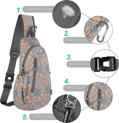 Small Sling Bag, Lightweight Crossbody Backpack for Men Women, Shoulder Bag for Sports and Outdoor