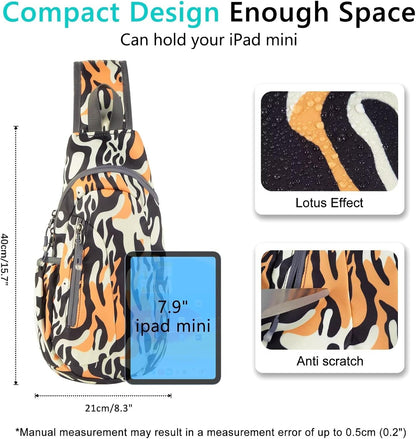 Small Sling Bag, Lightweight Crossbody Backpack for Men Women, Shoulder Bag for Sports and Outdoor