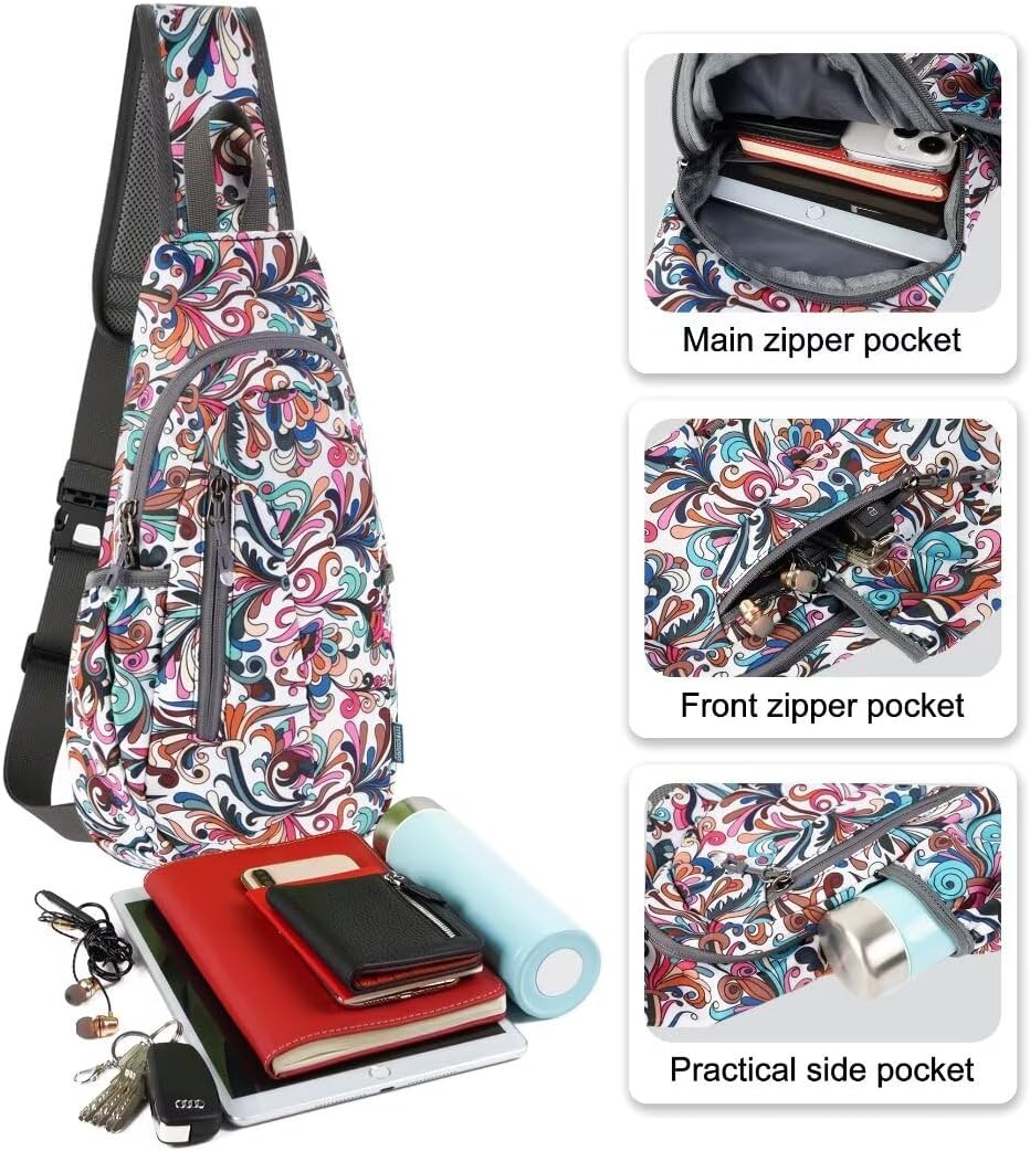 Small Sling Bag, Lightweight Crossbody Backpack for Men Women, Shoulder Bag for Sports and Outdoor