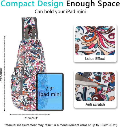 Small Sling Bag, Lightweight Crossbody Backpack for Men Women, Shoulder Bag for Sports and Outdoor
