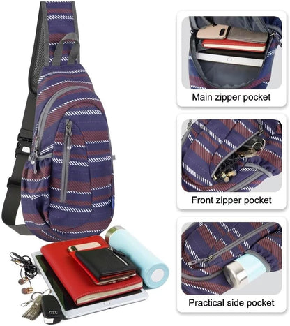 Small Sling Bag, Lightweight Crossbody Backpack for Men Women, Shoulder Bag for Sports and Outdoor