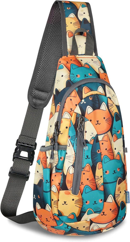 Small Sling Bag, Lightweight Crossbody Backpack for Men Women, Shoulder Bag for Sports and Outdoor