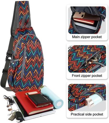 Small Sling Bag, Lightweight Crossbody Backpack for Men Women, Shoulder Bag for Sports and Outdoor