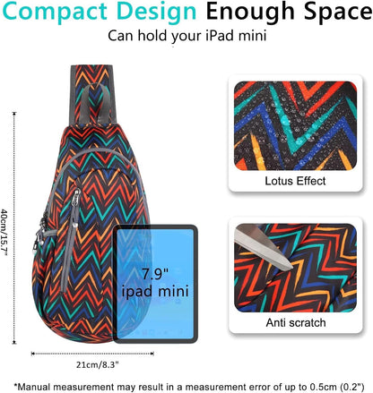 Small Sling Bag, Lightweight Crossbody Backpack for Men Women, Shoulder Bag for Sports and Outdoor