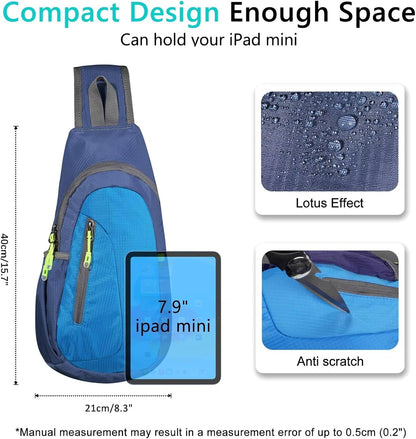 Small Sling Bag, Lightweight Crossbody Backpack for Men Women, Shoulder Bag for Sports and Outdoor