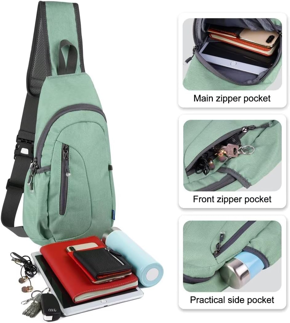 Small Sling Bag, Lightweight Crossbody Backpack for Men Women, Shoulder Bag for Sports and Outdoor