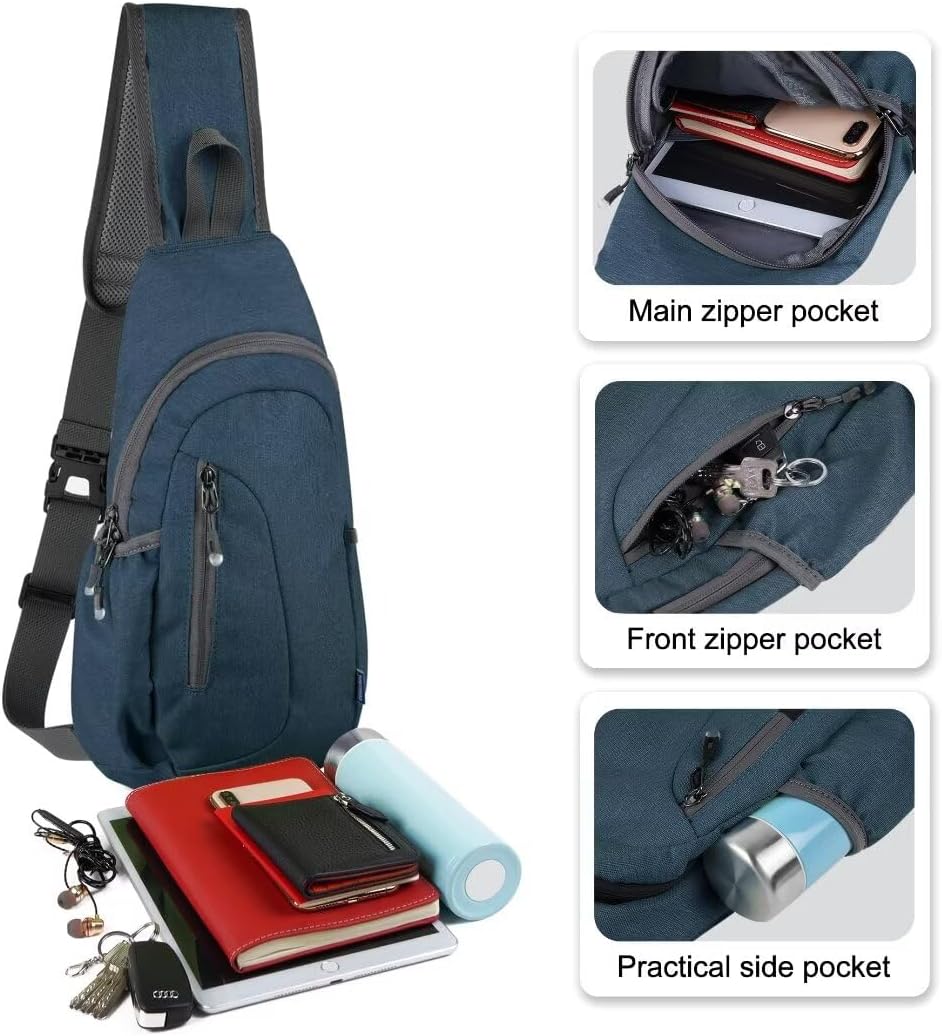 Small Sling Bag, Lightweight Crossbody Backpack for Men Women, Shoulder Bag for Sports and Outdoor