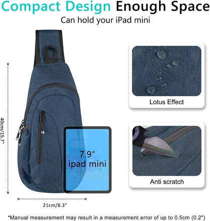 Small Sling Bag, Lightweight Crossbody Backpack for Men Women, Shoulder Bag for Sports and Outdoor