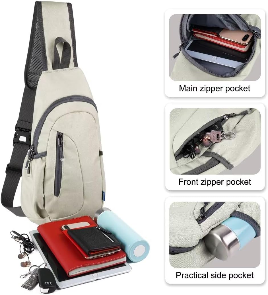 Small Sling Bag, Lightweight Crossbody Backpack for Men Women, Shoulder Bag for Sports and Outdoor