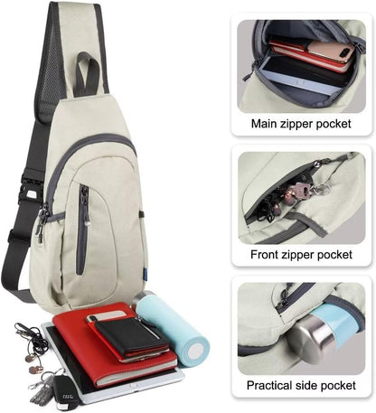 Small Sling Bag, Lightweight Crossbody Backpack for Men Women, Shoulder Bag for Sports and Outdoor