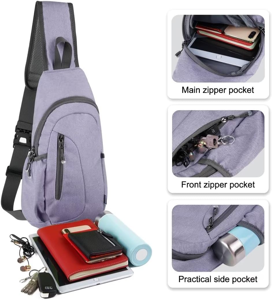 Small Sling Bag, Lightweight Crossbody Backpack for Men Women, Shoulder Bag for Sports and Outdoor