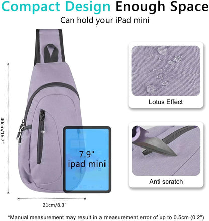 Small Sling Bag, Lightweight Crossbody Backpack for Men Women, Shoulder Bag for Sports and Outdoor