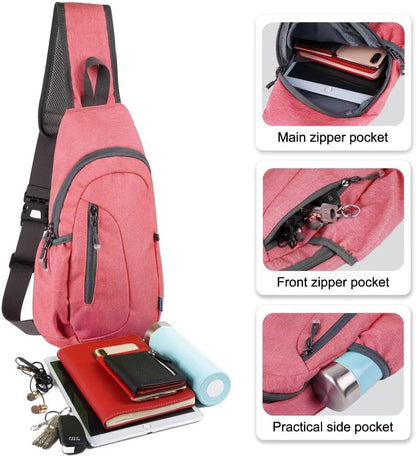 Small Sling Bag, Lightweight Crossbody Backpack for Men Women, Shoulder Bag for Sports and Outdoor