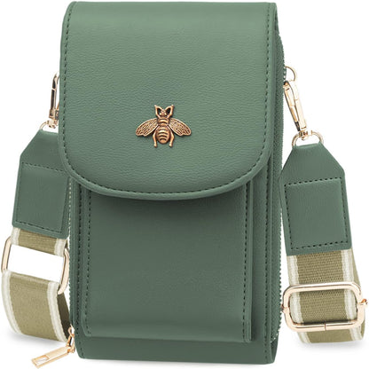 CrossBody Bags with Touchscreen Cell Phone Purse Window Zipper Pocket,RFID Blocking Card Holder iPhone bag for Women