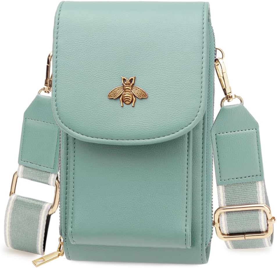 CrossBody Bags with Touchscreen Cell Phone Purse Window Zipper Pocket,RFID Blocking Card Holder iPhone bag for Women