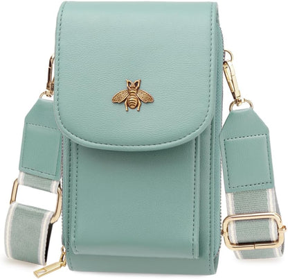 CrossBody Bags with Touchscreen Cell Phone Purse Window Zipper Pocket,RFID Blocking Card Holder iPhone bag for Women