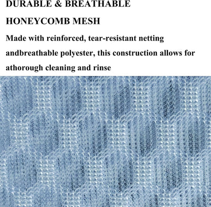 3Pcs Mesh Laundry Bags Durable Zipper Wash Bags for Delicates, Lingerie, Bras, Underwear, Baby Clothes, Shoe, Sock - Protect Garments in Washing Machine Pouch Net Bag Travel 12 x 16 Inches