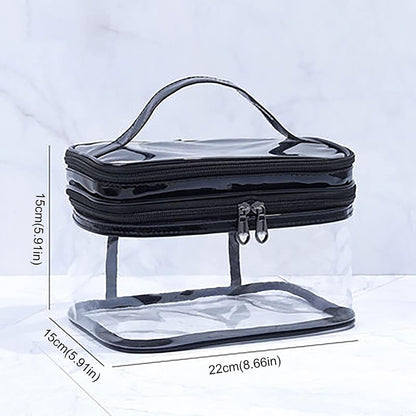 TSA Approved Toiletry Bag, Wideopen Large Capacity Clear Large Makeup Organizer with Handle,TSA Approved Waterproof Portable Toiletry Bags for Accessories Traveling Skincare Toiletries Essentials