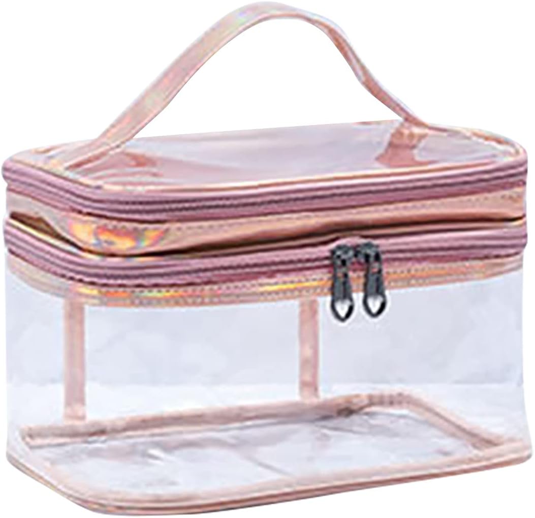 TSA Approved Toiletry Bag, Wideopen Large Capacity Clear Large Makeup Organizer with Handle,TSA Approved Waterproof Portable Toiletry Bags for Accessories Traveling Skincare Toiletries Essentials