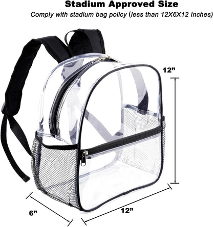 Fomaris Stadium Approved 12x6x12 - Clear Bag with Reinforced Straps, Durable PVC for Stadium Events, Sports, Festivals, Concerts, Games, Women & Men - Turquoise/Teal