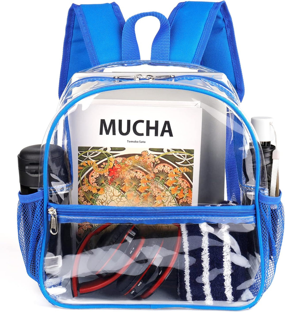Fomaris Stadium Approved 12x6x12 - Clear Bag with Reinforced Straps, Durable PVC for Stadium Events, Sports, Festivals, Concerts, Games, Women & Men - Turquoise/Teal