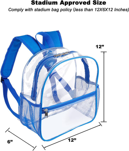 Fomaris Stadium Approved 12x6x12 - Clear Bag with Reinforced Straps, Durable PVC for Stadium Events, Sports, Festivals, Concerts, Games, Women & Men - Turquoise/Teal