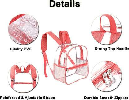 Fomaris Stadium Approved 12x6x12 - Clear Bag with Reinforced Straps, Durable PVC for Stadium Events, Sports, Festivals, Concerts, Games, Women & Men - Turquoise/Teal