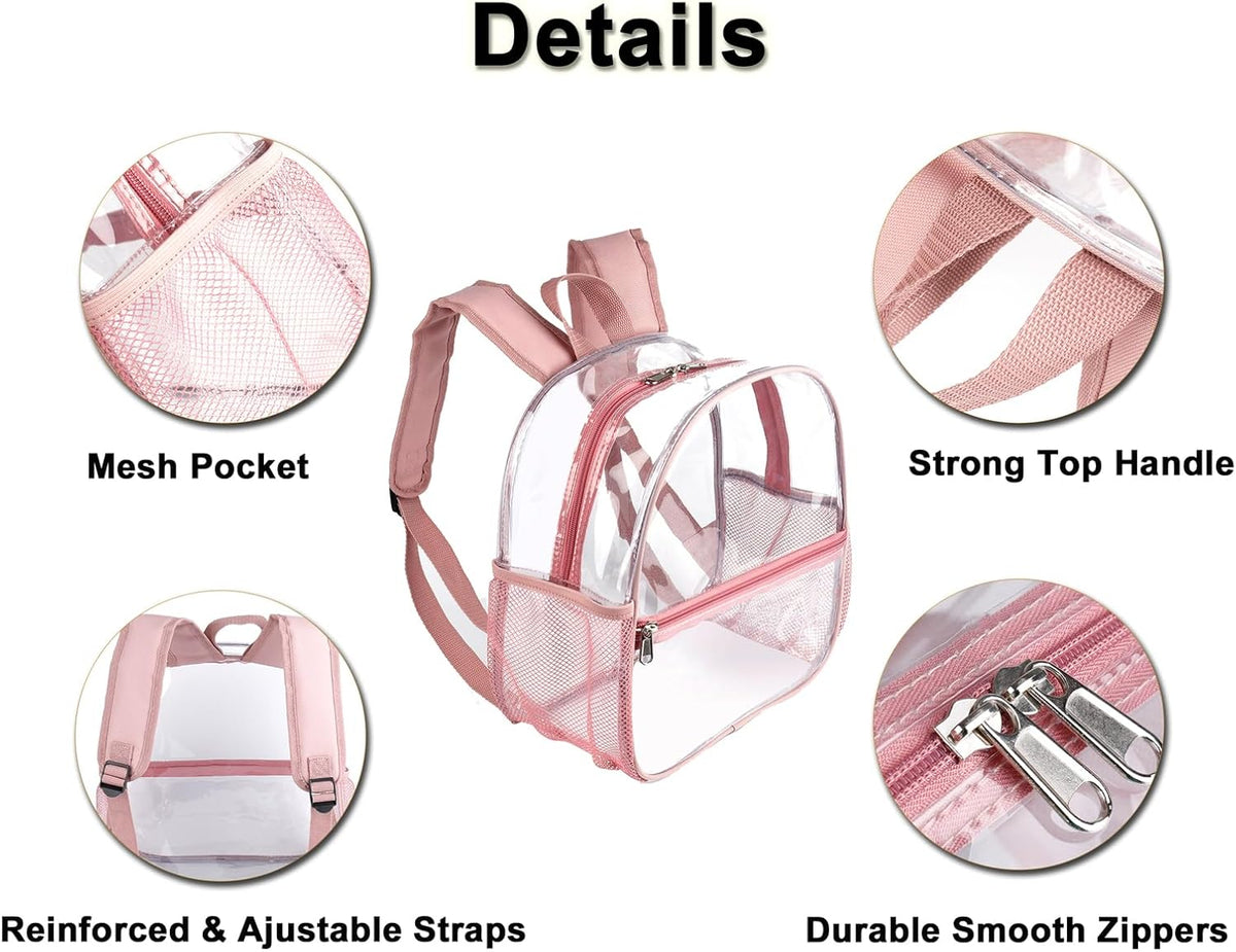 Fomaris Stadium Approved 12x6x12 - Clear Bag with Reinforced Straps, Durable PVC for Stadium Events, Sports, Festivals, Concerts, Games, Women & Men - Turquoise/Teal