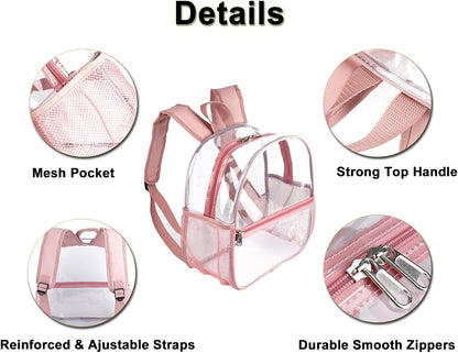 Fomaris Stadium Approved 12x6x12 - Clear Bag with Reinforced Straps, Durable PVC for Stadium Events, Sports, Festivals, Concerts, Games, Women & Men - Turquoise/Teal