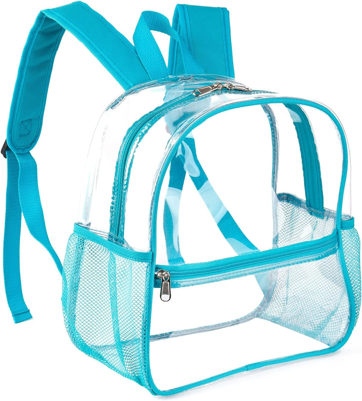 Fomaris Stadium Approved 12x6x12 - Clear Bag with Reinforced Straps, Durable PVC for Stadium Events, Sports, Festivals, Concerts, Games, Women & Men - Turquoise/Teal