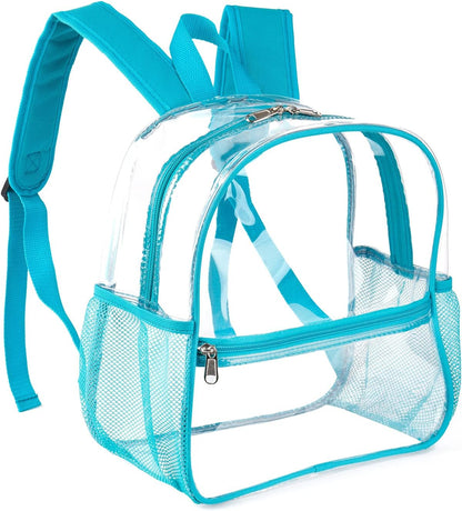 Fomaris Stadium Approved 12x6x12 - Clear Bag with Reinforced Straps, Durable PVC for Stadium Events, Sports, Festivals, Concerts, Games, Women & Men - Turquoise/Teal
