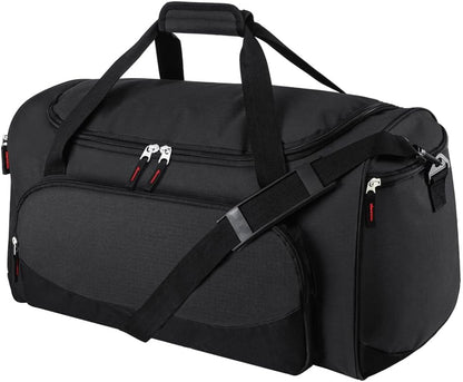 Uarition Gym Bag for Men - 50L Black Durable Large Duffle Bag for Travel, Workout, Fitness & Sport