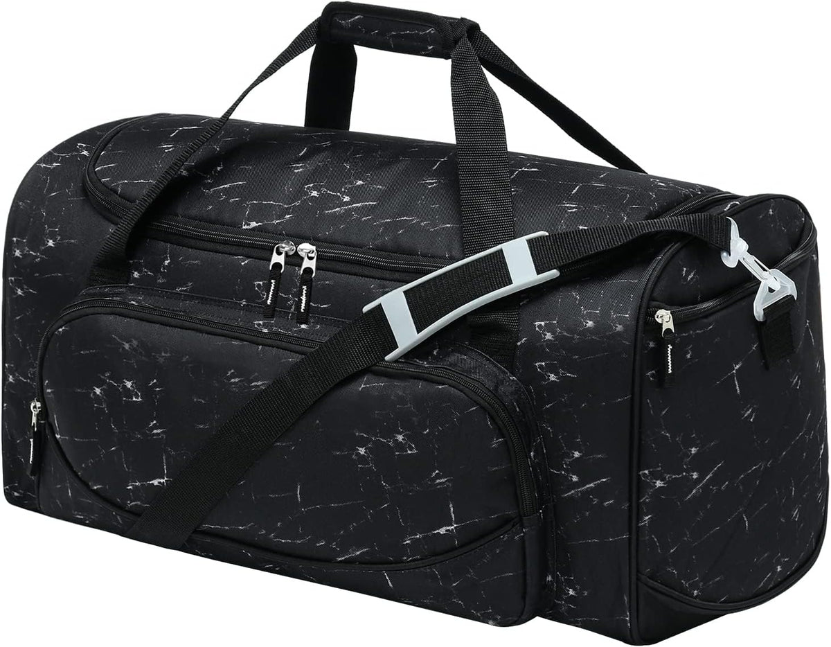 Uarition Gym Bag for Men - 50L Black Durable Large Duffle Bag for Travel, Workout, Fitness & Sport