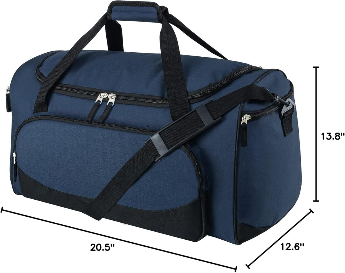 Uarition Gym Bag for Men - 50L Black Durable Large Duffle Bag for Travel, Workout, Fitness & Sport