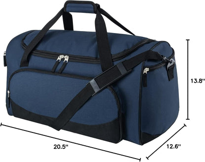 Uarition Gym Bag for Men - 50L Black Durable Large Duffle Bag for Travel, Workout, Fitness & Sport
