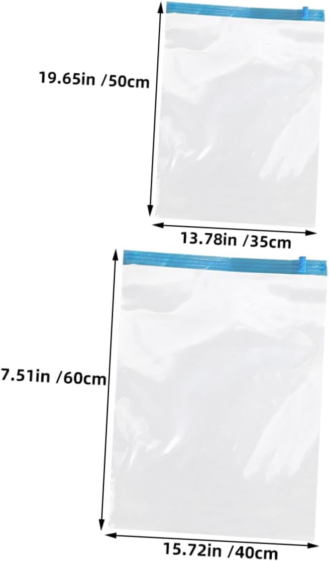 STOBAZA 12pcs Travel Vacuum Storage Compression Bags Hand Roll-up Space Saving Cloth Organizer Bags for Suitcases Pa+pe Material 35x50cm 40x60cm for Travel Clothing Packing