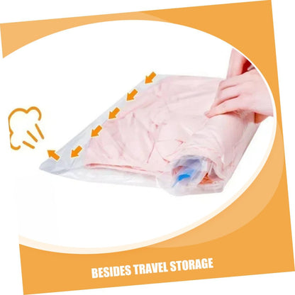 STOBAZA 12pcs Travel Vacuum Storage Compression Bags Hand Roll-up Space Saving Cloth Organizer Bags for Suitcases Pa+pe Material 35x50cm 40x60cm for Travel Clothing Packing