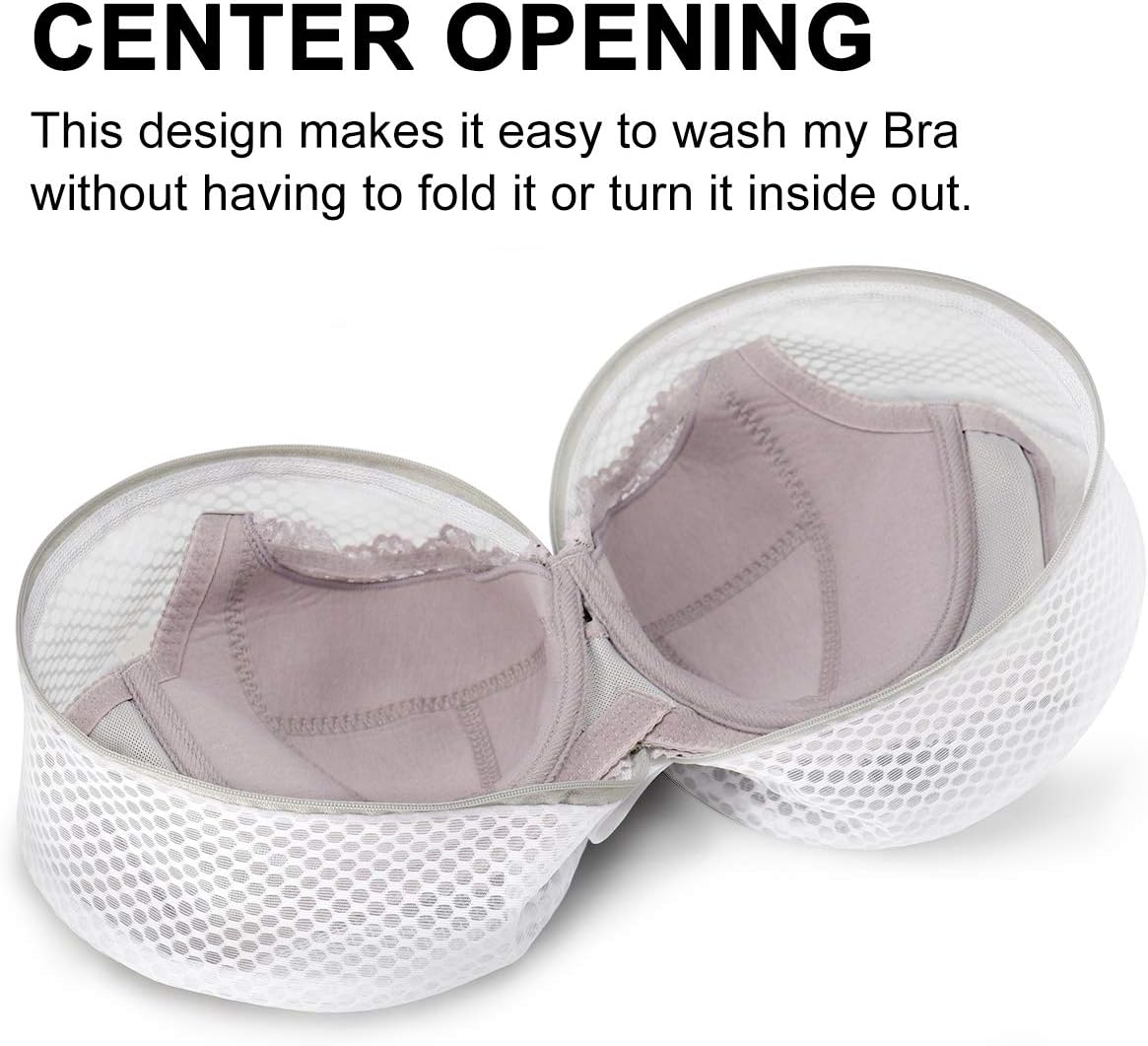 3Pcs Bra Wash Bags, Honeycomb Mesh Laundry Bags for Delicates | Lingerie, Intimates and Underwear 7 x 7 x 6 Inches