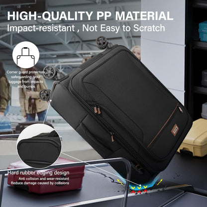 Luggage 20 inch Carry on-Softside Luggage w/TSA LOCK-Travel Luggage for Men Women,20''-COLOR-7