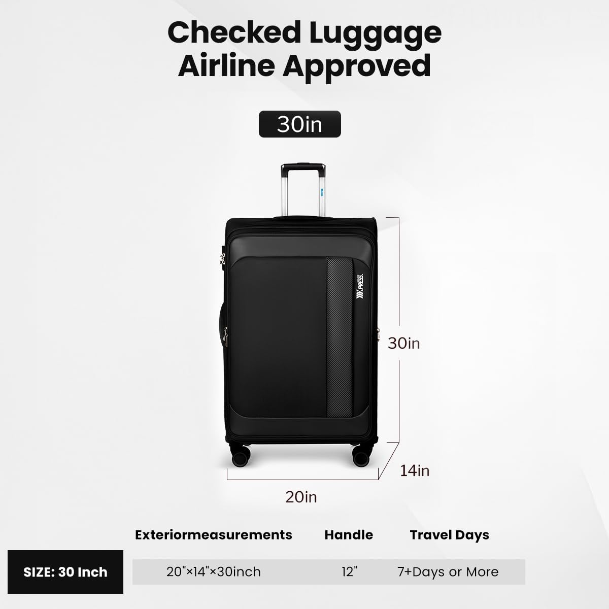 Luggage 20 inch Carry on-Softside Luggage w/TSA LOCK-Travel Luggage for Men Women,20''-COLOR-7